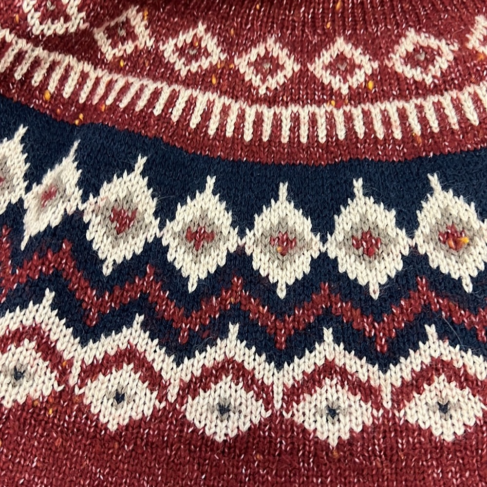 Original Weatherproof Winter Pattern Sweater-Cranberry-Navy-XXL - Picture 6 of 7
